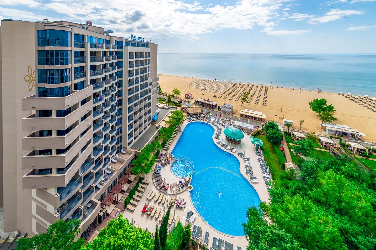 Hotel Sentido Bellevue Beach, Bulgarien, Poollandschaft & Hotelansicht